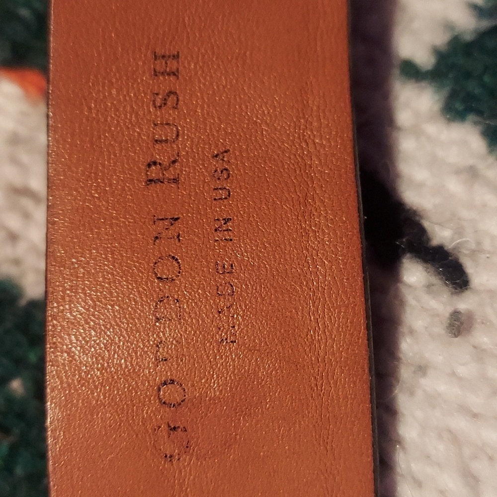 Sexy brown suede / leather belt made in usa by Gordon rush